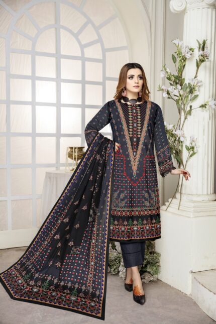 SAPPHIRE LAWN UNSTITCHED 3PC 025