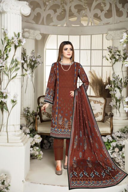 SAPPHIRE LAWN UNSTITCHED 3PC 025