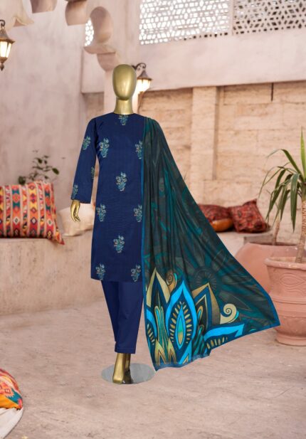 MTJ EMBROIDERED LAWN 3 PEC IBC-1272