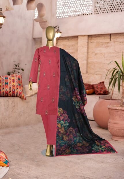 MTJ EMBROIDERED LAWN 3 PEC IBC-1273