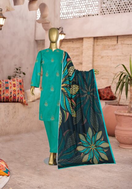 MTJ EMBROIDERED LAWN 3 PEC IBC-1274