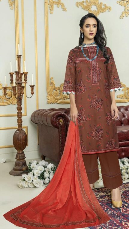 DIGITAL PRINTED LAWN 3 PEC IBC-012